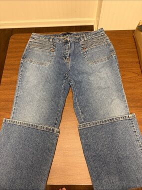 New York & Company Light Blue Flare Jeans